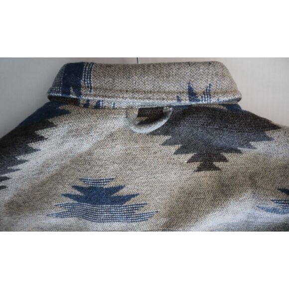 Jachs New York Men’s Sz L Tan Aztec Wool Blend Sherpa Lined Shirt Jacket Shacket - Picture 9 of 14